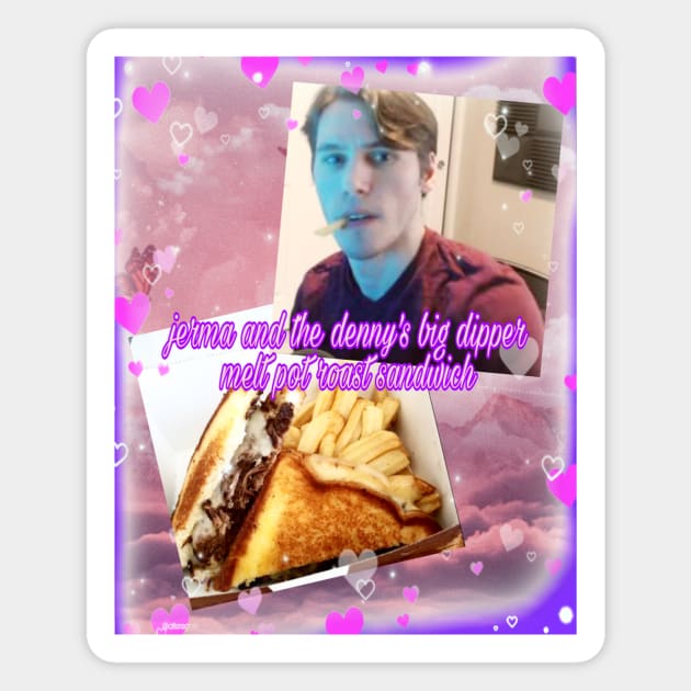 Jerma x Denny's Big Dipper Melt Sandwich Magnet by buggedjuice